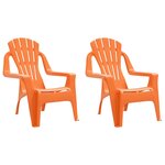 vidaXL Chaises de jardin pour enfants lot de 2 orange 37x34x44 cm PP