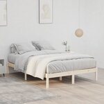 vidaXL Cadre de lit sans matelas 137x190 cm bois massif de pin