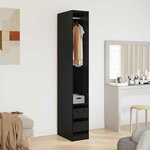 vidaXL Armoire Chêne noir 50 x 30 x 200 cm Bois d'ingénierie