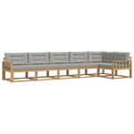 vidaXL Ensemble de canapés d'extérieur 4 pc Blanc et gris clair