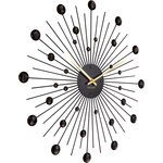 Horloge ronde en métal sunburst 50 cm