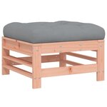 vidaXL Salon de jardin 5 Pièces avec coussins bois massif douglas