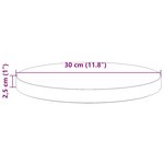 vidaXL Dessus de table rond cire marron Ø30x2 5 cm bois de pin massif
