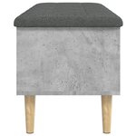 vidaXL Banc de rangement gris béton 102x42x46 cm bois d'ingénierie