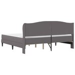 vidaXL Cadre de lit avec tête de lit Gris 200 x 200 cm Simili cuir