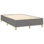 vidaXL Sommier à lattes de lit avec matelas Gris foncé 120x200cm Tissu