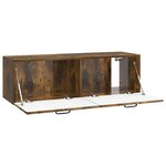 vidaXL Meuble TV mural Chêne fumé 98 x 31 x 30 cm Bois d'ingénierie