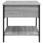 vidaXL Table basse sonoma gris 70x50x50 cm bois d'ingénierie et métal