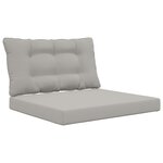 vidaXL Coussin de canapé d'extérieur 2 Pièces Gris Polyester