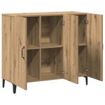 vidaXL Buffet chêne artisanal 90x34x80 cm bois d'ingénierie