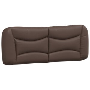 vidaXL Coussin de tête de lit Hvar marron 140 cm similicuir