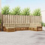 vidaXL Ensemble de canapés d'extérieur 8 pc Naturel et Beige