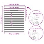 Store enrouleur tamisant 120 x 175 cm noir