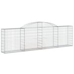 vidaXL Paniers à gabions arqués 8 Pièces 300x30x80/100 cm fer galvanisé