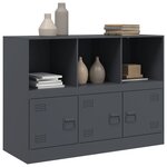 vidaXL Buffet anthracite 99x39x73 cm acier