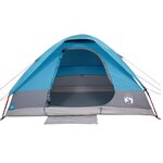 vidaXL Tente de camping à dôme 4 personnes bleu imperméable