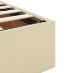 vidaXL Cadre de lit avec matelas Crème 100 x 200 cm tissu