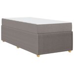 vidaXL Cadre de lit avec matelas avec matelas Taupe 100 x 200 cm tissu