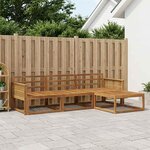 vidaXL Ensemble de canapés d'extérieur 4 pc Naturel