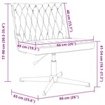 vidaXL Chaise pivotante de bureau Taupe Tissu