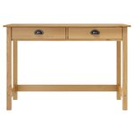vidaXL Table console Hill Range avec 2 tiroirs 110x45x74 cm Pin solide