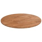 vidaXL Dessus de table rond Marron clair Ø40x1 5 cm Bois chêne traité