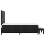 vidaXL Lit à ressorts avec matelas Noir 120 x 190 cm Velours