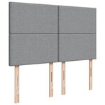 vidaXL Sommier à lattes de lit avec matelas Gris clair 140x190cm Tissu