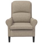 vidaXL fauteuil Taupe 76 x 94 x 102 cm Microfibre