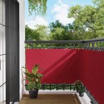 vidaXL Écran de balcon 90 x 200 cm Tissu Oxford Rectangulaire Rouge