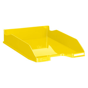 Corbeille à courrier exacompta combo 2 iderama jaune - lot de 6
