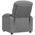 vidaXL Fauteuil inclinable électrique Gris clair Tissu