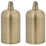 vidaXL Douilles de lampe 2 Pièces bronze E27