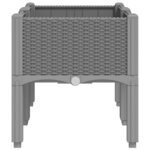 vidaXL Jardinière avec pieds gris clair 80x40x42 cm PP