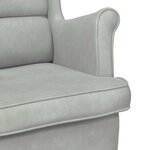 vidaXL Fauteuil Gris clair 71 x 92 x 91 cm Velours