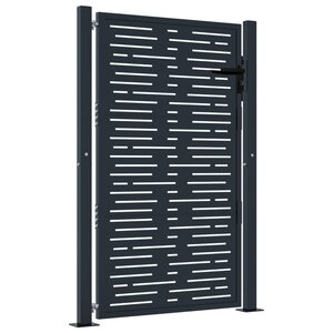 vidaXL Portail de jardin anthracite 105x155 cm conception de carré