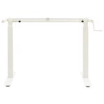 vidaXL Cadre de bureau en hauteur réglable avec manivelle manuel Blanc