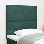 Tête de lit vidaXL Boutonnée Vert Foncé 90 cm Velours
