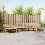 vidaXL Ensemble de canapés d'extérieur 7 pc Blanc et Beige