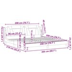 vidaXL Cadre de lit Viana sans matelas noir 200x200 cm similicuir