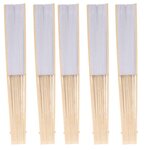 5 éventails en papier à customiser 21 cm