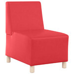 vidaXL Unité de Sofa Modulaire Sans Accoudoirs 2 Pièces Rouge