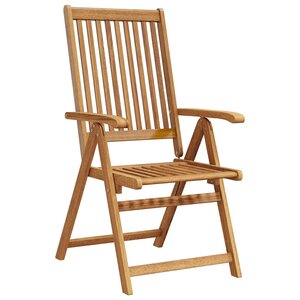 vidaXL Chaises pliables de jardin lot de 2 Bois solide d'acacia Marron