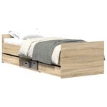vidaXL Cadre de lit sans matelas chêne sonoma 90x190 cm