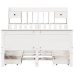 vidaXL Lit bibliothèque sans matelas blanc 150x200 cm bois pin massif