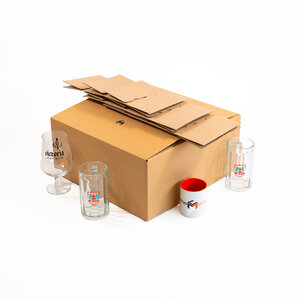 Carton vaisselle pour 16 verres mugs bieres