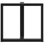 vidaXL Pieds de table à manger en T  2 pièces  noir  70 x 35 x (72-73) cm  acier