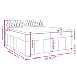 vidaXL Sommier à lattes de lit avec matelas Taupe 200x200 cm Tissu