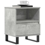 vidaXL Tables de chevet 2 Pièces gris béton 40x35x50 cm bois d’ingénierie