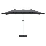 vidaXL Parasol de jardin Anthracite 385 x 209 x 244 cm tissu